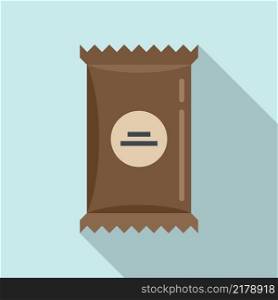 Protein snack bar icon flat vector. Sweet granola. Healthy food. Protein snack bar icon flat vector. Sweet granola