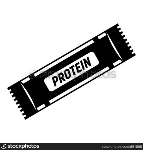 Protein sport bar icon. Simple illustration of protein sport bar vector icon for web design isolated on white background. Protein sport bar icon, simple style