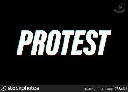protest fight resist concept black background vector illustration