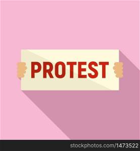 Protest in hands icon. Flat illustration of protest in hands vector icon for web design. Protest in hands icon, flat style
