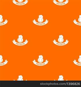 Protester hand pattern vector orange for any web design best. Protester hand pattern vector orange