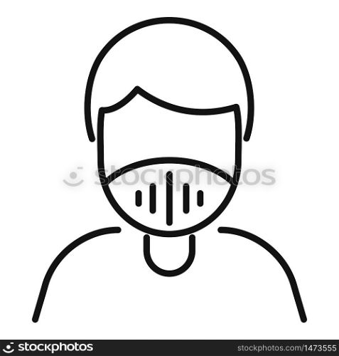 Protester man icon. Outline protester man vector icon for web design isolated on white background. Protester man icon, outline style