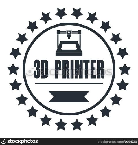 Prototype 3d printing logo. Simple illustration of prototype 3d printing vector logo for web. Prototype 3d printing logo, simple gray style
