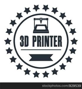 Prototype 3d printing logo. Simple illustration of prototype 3d printing vector logo for web. Prototype 3d printing logo, simple gray style