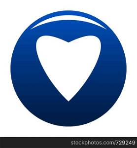 Proud heart icon. Simple illustration of proud heart vector icon for any design blue. Proud heart icon vector blue
