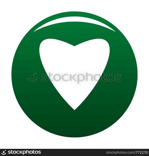 Proud heart icon. Simple illustration of proud heart vector icon for any design green. Proud heart icon vector green