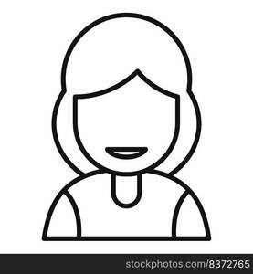 Proud smiling icon outline vector. Happy character. Person smile. Proud smiling icon outline vector. Happy character