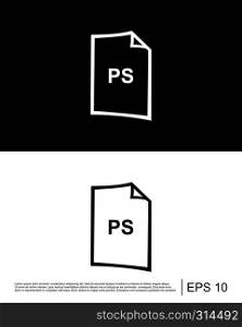 ps file format icon template