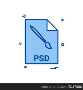 psd file file extension file format icon vector design