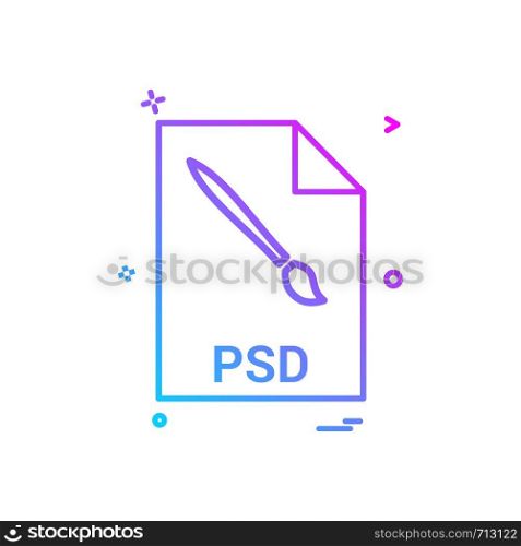 psd file file extension file format icon vector design