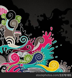 Psychedelic artistic colored background