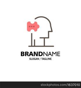 Psychiatry, Psychology, Solution, Solutions Business Logo Template. Flat Color