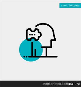 Psychiatry, Psychology, Solution, Solutions turquoise highlight circle point Vector icon