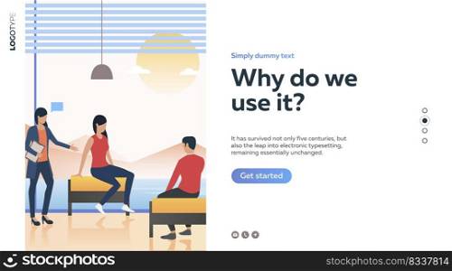 Psychologist consulting couple. Psychology, relations flat vector illustration. Family psychotherapy concept for banner, website design, landing web page