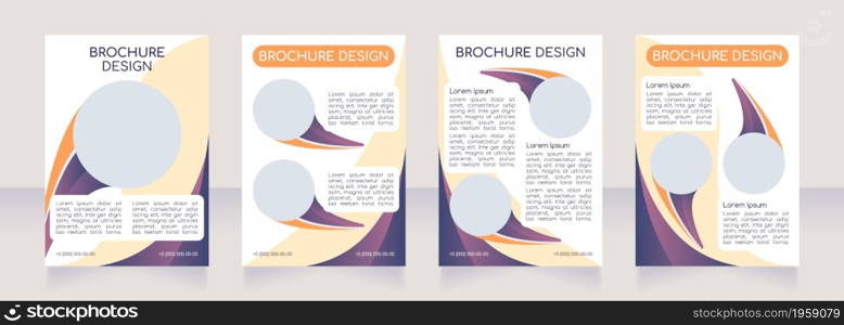 Psychology center promotion blank brochure layout design. Vertical poster template set with empty copy space for text. Premade corporate reports collection. Editable flyer paper pages. Psychology center promotion blank brochure layout design