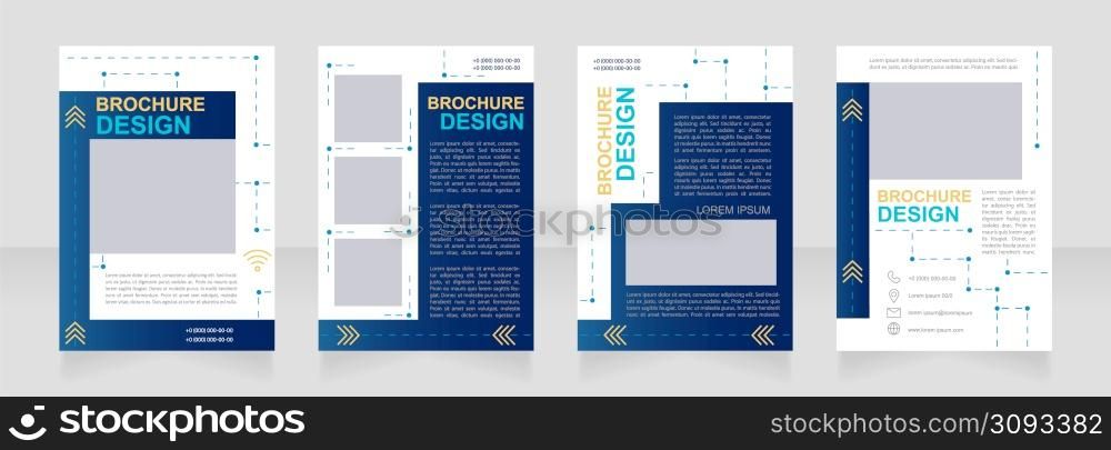 Psychology course for medical students blank brochure design. Template set with copy space for text. Premade corporate reports collection. Editable 4 paper pages. Arial, Myriad Pro fonts used. Psychology course for medical students blank brochure design