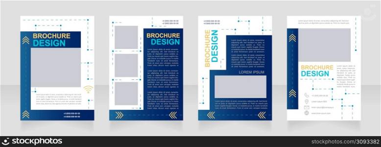Psychology course for medical students blank brochure design. Template set with copy space for text. Premade corporate reports collection. Editable 4 paper pages. Arial, Myriad Pro fonts used. Psychology course for medical students blank brochure design