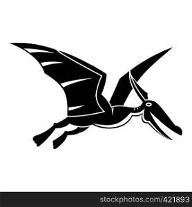 Pterosaurs dinosaur icon. Simple illustration of pterosaurs dinosaur vector icon for web. Pterosaurs dinosaur icon, simple style