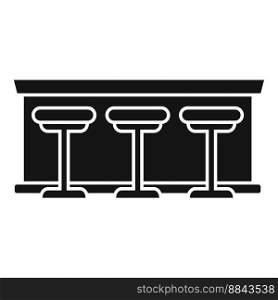 Pub bar icon simple vector. Counter table. Cafe beer. Pub bar icon simple vector. Counter table