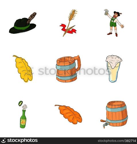 Pub icons set. Cartoon illustration of 9 pub vector icons for web. Pub icons set, cartoon style