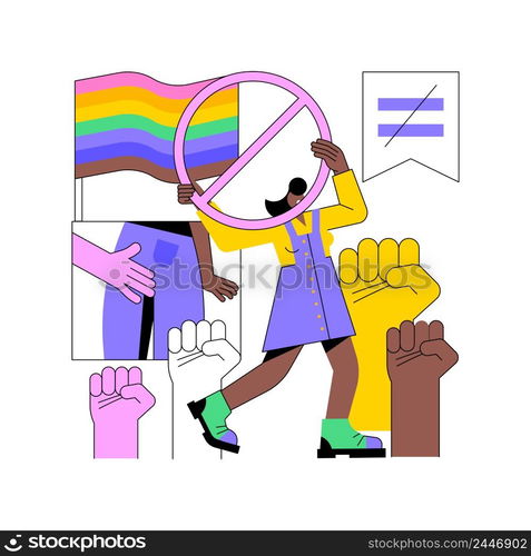 Public backlash abstract concept vector illustration. Public reaction, bias and discrimination, minority rights, group protest, social media, sexual harassment, people outrage abstract metaphor.. Public backlash abstract concept vector illustration.