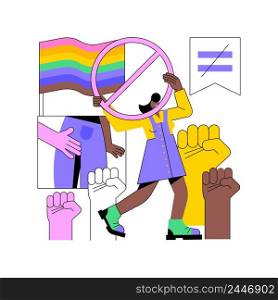 Public backlash abstract concept vector illustration. Public reaction, bias and discrimination, minority rights, group protest, social media, sexual harassment, people outrage abstract metaphor.. Public backlash abstract concept vector illustration.