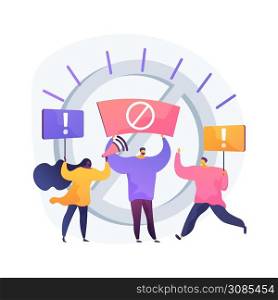 Public backlash abstract concept vector illustration. Public reaction, bias and discrimination, minority rights, group protest, social media, sexual harassment, people outrage abstract metaphor.. Public backlash abstract concept vector illustration.