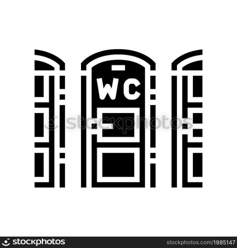 public bio toilet glyph icon vector. public bio toilet sign. isolated contour symbol black illustration. public bio toilet glyph icon vector illustration