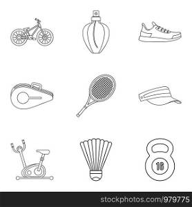 Public health icons set. Outline set of 9 public health vector icons for web isolated on white background. Public health icons set, outline style