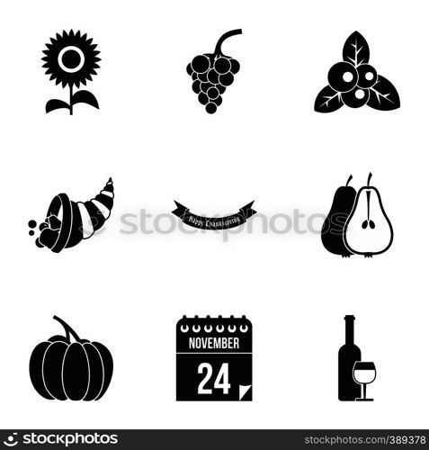 Public holiday of USA icons set. Simple illustration of 9 public holiday of USA vector icons for web. Public holiday of USA icons set, simple style