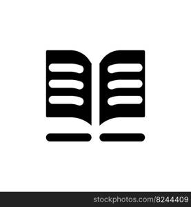 Public library black glyph ui icon. Assignment writing. Doing homework. User interface design. Silhouette symbol on white space. Solid pictogram for web, mobile. Isolated vector illustration. Public library black glyph ui icon