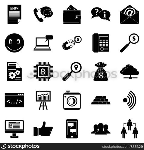 Public relation icons set. Simple set of 25 public relation vector icons for web isolated on white background. Public relation icons set, simple style