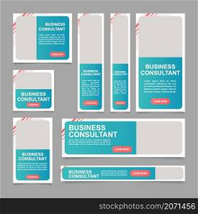 Public relations consultant for business web banner design template. Vector flyer with text space. Advertising placard with customized copyspace. Printable poster for advertising. Arial font used. Public relations consultant for business web banner design template