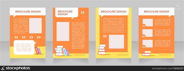 Public school system blank brochure layout design. Financial support. Vertical poster template set with empty copy space for text. Premade corporate reports collection. Editable flyer paper pages. Public school system blank brochure layout design