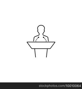 Public speaker icon vector design illustration.