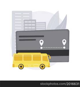 Public transport travel pass card abstract concept vector illustration. Day travel pass, transportation chip card, multi-trip ticket, monthly access, public transport service abstract metaphor.. Public transport travel pass card abstract concept vector illustration.
