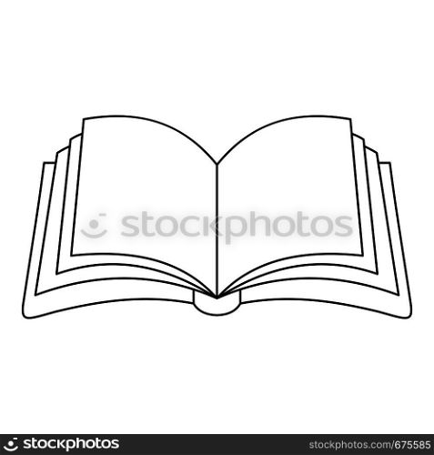 Publication in book icon. Outline illustration of publication in book vector icon for web. Publication in book icon, outline style.