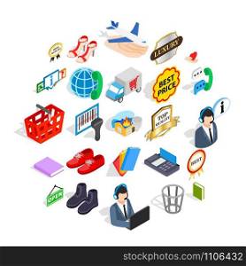 Publicity icons set. Isometric set of 25 publicity vector icons for web isolated on white background. Publicity icons set, isometric style