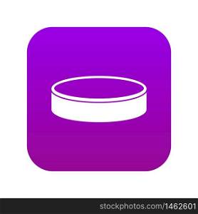 Puck icon digital purple for any design isolated on white vector illustration. Puck icon digital purple