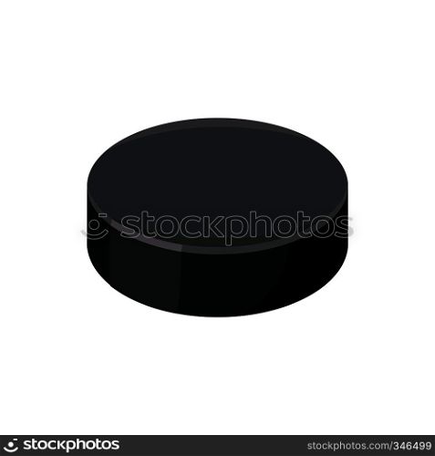 Puck icon in cartoon style on a white background. Puck icon, cartoon style