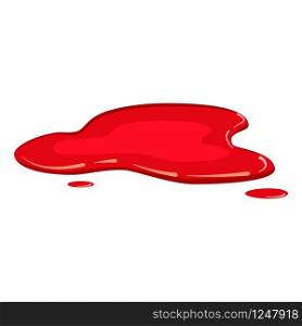 Puddle blood liquid, pool plash vector, cartoon style, isolated. Puddle blood liquid, pool plash vector, cartoon style, isolated, illustration, on a white background