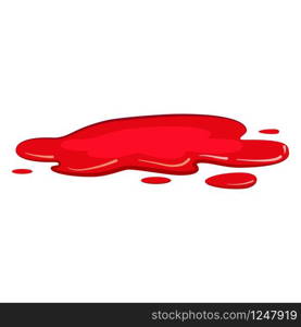 Puddle blood liquid, pool plash vector, cartoon style, isolated. Puddle blood liquid, pool plash vector, cartoon style, isolated, illustration, on a white background