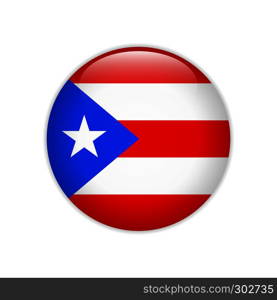 Puerto Rico flag on button