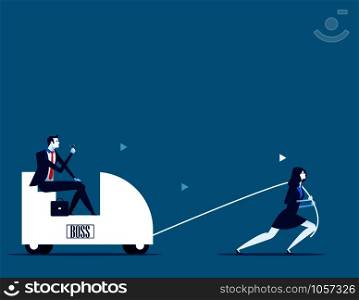 Pull chief. Business person worker. Concept business vector illustration.