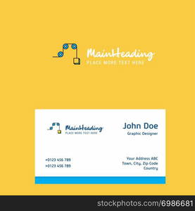 Pulley logo Design with business card template. Elegant corporate identity. - Vector