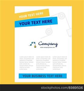 Pulley Title Page Design for Company profile ,annual report, presentations, leaflet, Brochure Vector Background