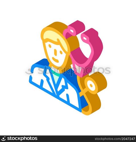 pulmonologist doctor isometric icon vector. pulmonologist doctor sign. isolated symbol illustration. pulmonologist doctor isometric icon vector illustration