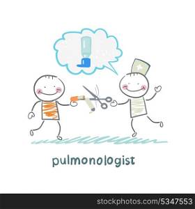 pulmonologist scissor cigarette patient