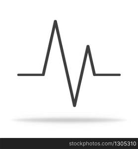 Puls icon. Heartbeat pulsing icon showing rhythm. Vector EPS 10