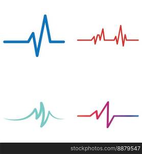 Pulse li≠or medical wave. Logo design concept vector